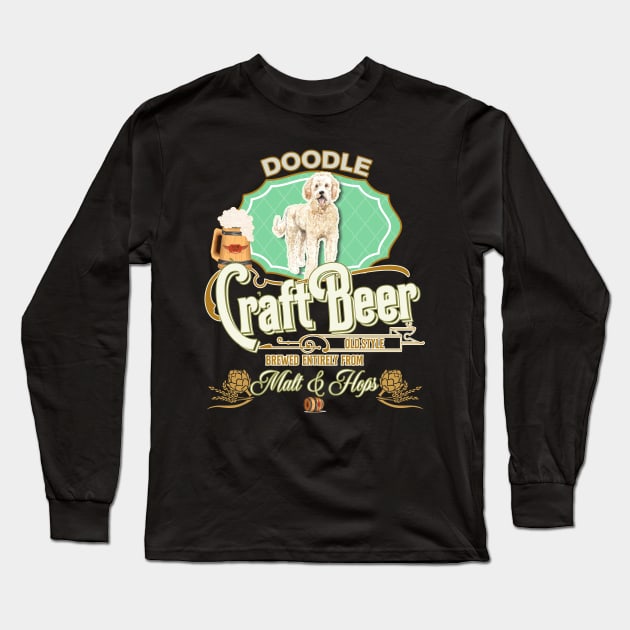 Golden Doodle Gifts - Beer Dog lover Long Sleeve T-Shirt by StudioElla